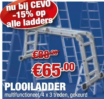 Promotions Plooiladder - Produit maison - Cevo - Valide de 02/08/2010 à 18/08/2010 chez Cevo Market