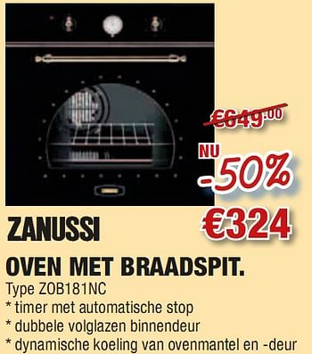 Promoties Oven met braadspit - Zanussi - Geldig van 02/08/2010 tot 18/08/2010 bij Cevo Market