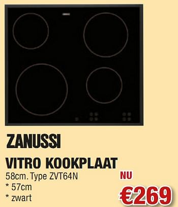 Promoties Vitro kookplaat - Zanussi - Geldig van 02/08/2010 tot 18/08/2010 bij Cevo Market