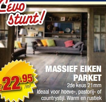 Promoties Massief eiken parket - Huismerk - Cevo - Geldig van 02/08/2010 tot 18/08/2010 bij Cevo Market