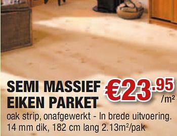 Promoties Semi massief eiken parket - Huismerk - Cevo - Geldig van 02/08/2010 tot 18/08/2010 bij Cevo Market