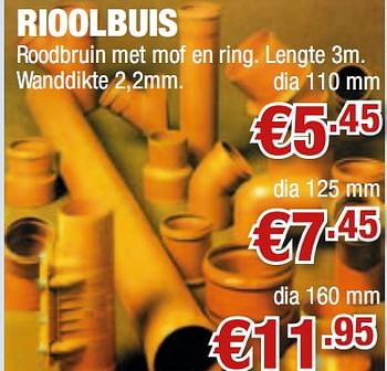 Promoties Rioolbuis - Huismerk - Cevo - Geldig van 02/08/2010 tot 18/08/2010 bij Cevo Market