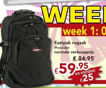 Promoties Rugzak - Eastpack - Geldig van 10/08/2010 tot 12/09/2010 bij Happyland