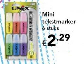Promoties Mini tekstmarker - Huismerk - Happyland - Geldig van 10/08/2010 tot 12/09/2010 bij Happyland