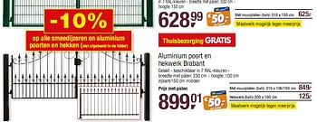Huismerk Makro Aluminium poort brabant - Promotie bij