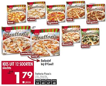 Promoties Trattoria pizza’s - Huismerk - O'Cool  - Geldig van 17/08/2010 tot 28/08/2010 bij O'Cool