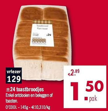 Promoties 24 toastbroodjes - Huismerk - O'Cool  - Geldig van 17/08/2010 tot 28/08/2010 bij O'Cool