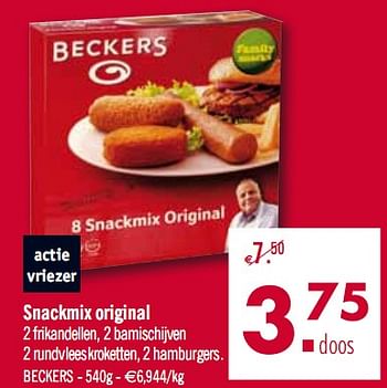 Promoties Snackmix original - Beckers - Geldig van 17/08/2010 tot 28/08/2010 bij O'Cool