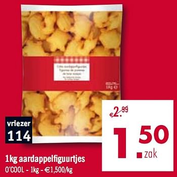 Promoties Aardappelfiguurtjes 1kg  - Huismerk - O'Cool  - Geldig van 17/08/2010 tot 28/08/2010 bij O'Cool