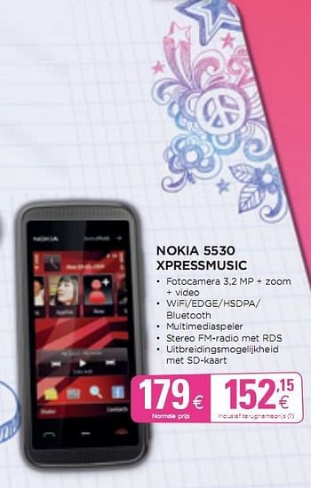 Promoties Nokia 5530 xpressmusic - Nokia - Geldig van 25/08/2010 tot 15/09/2010 bij ALLO Telecom