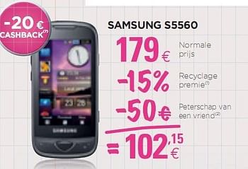 Promoties Samsung s5560 - Samsung - Geldig van 25/08/2010 tot 15/09/2010 bij ALLO Telecom