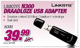 Promotions Draadloze usb adapter - Linksys - Valide de 29/08/2010 à 30/09/2010 chez Auva