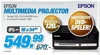 Promoties Multimedia projector - Epson - Geldig van 29/08/2010 tot 30/09/2010 bij Auva