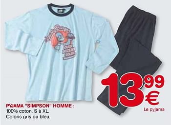 promotion Trafic: PYJAMA SIMPSON HOMME - Produit maison ...