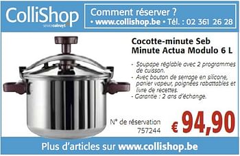 Cocotte-minute Actua 10 litres - Seb