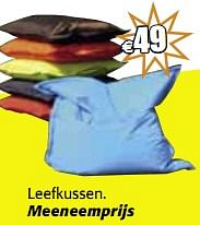Promoties Leefkussen. meeneemprijs - Huismerk - Meubelen Crack - Geldig van 01/09/2010 tot 30/09/2010 bij Meubelen Crack