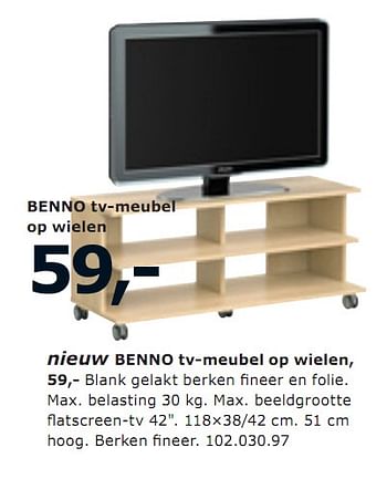 - Ikea Benno tv-meubel op wielen - Promotie bij Ikea