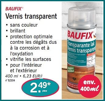 Promotions Vernis transparent - Baufix - Valide de 13/09/2010 à 18/09/2010 chez Lidl