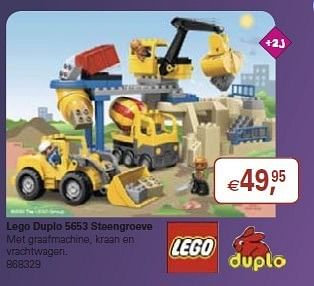 Intiem Prestige vasthouden Lego Duplo 5653 steengroeve - Promotie bij Colruyt