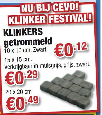 Promoties Klinkers getrommeld - Huismerk - Cevo - Geldig van 23/09/2010 tot 06/10/2010 bij Cevo Market