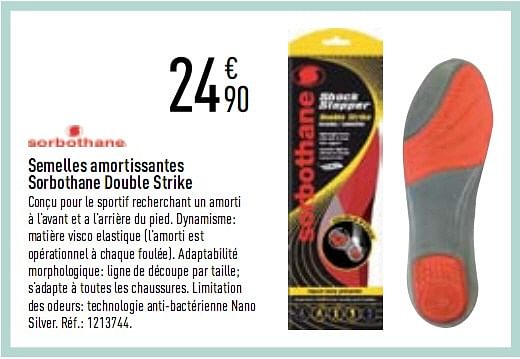 Decathlon semelles online sorbothane