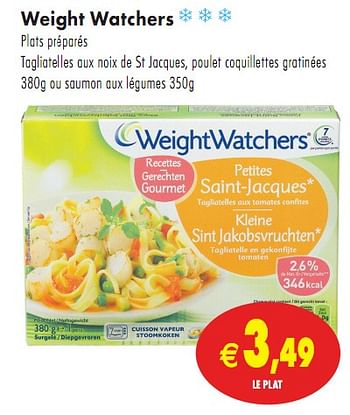 Plat cuisiné tagliatelles poulet WEIGHT WATCHERS