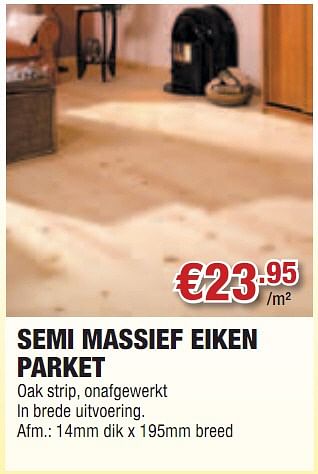 Promoties Semi massief eiken parket - Huismerk - Cevo - Geldig van 07/10/2010 tot 27/10/2010 bij Cevo Market