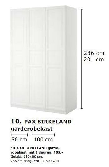 Gelijkenis pin Eervol Huismerk - Ikea Pax birkeland garderobekast - Promotie bij Ikea