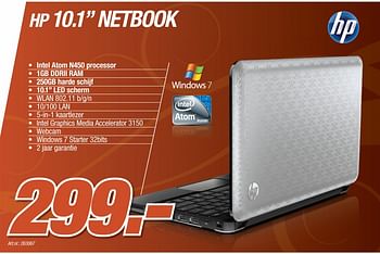 Promoties Netbook - HP - Geldig van 11/10/2010 tot 30/10/2010 bij Auva