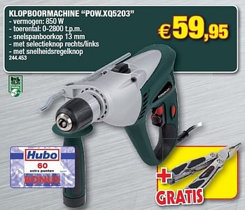 Promoties Klopboormachine  - Powerplus - Geldig van 13/10/2010 tot 24/10/2010 bij Hubo