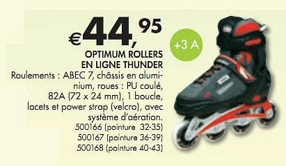 Optimum ROLLERS EN LIGNE THUNDER En promotion chez Dreamland