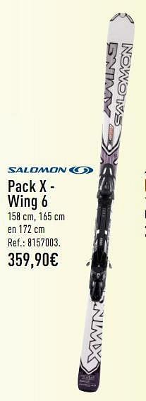 Promoties Pack x - wing 6 - Salomon - Geldig van 27/10/2010 tot 13/11/2010 bij Decathlon