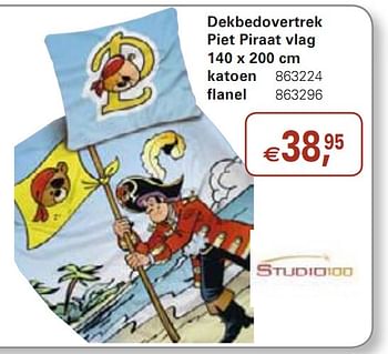 fysiek mannetje Feat Huismerk - Colruyt Dekbedovertrek piet piraat vlag - Promotie bij Colruyt