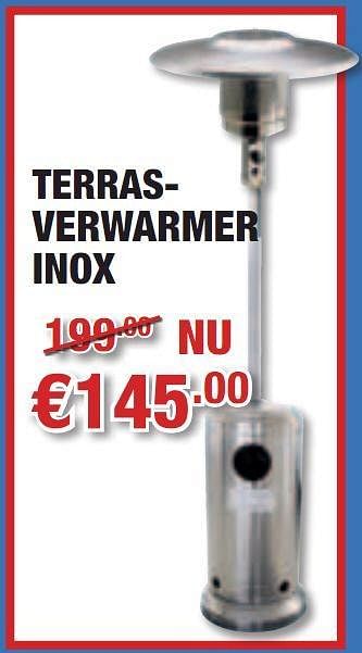 Promoties Terrasverwarmer inox - Huismerk - Cevo - Geldig van 28/10/2010 tot 10/11/2010 bij Cevo Market