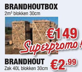 Promoties Brandhoutbox - Huismerk - Cevo - Geldig van 28/10/2010 tot 10/11/2010 bij Cevo Market