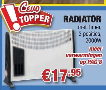 Promoties Radiator - Huismerk - Cevo - Geldig van 28/10/2010 tot 10/11/2010 bij Cevo Market
