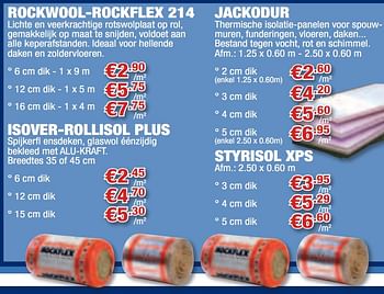 Promoties Rockflex 214 - Rockwool - Geldig van 28/10/2010 tot 10/11/2010 bij Cevo Market