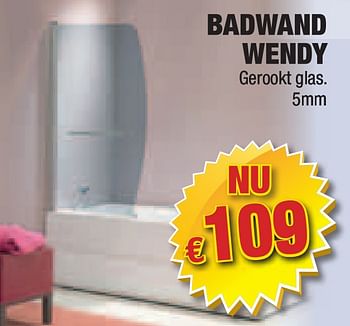 Promoties Badwand wendy - Huismerk - Cevo - Geldig van 28/10/2010 tot 10/11/2010 bij Cevo Market