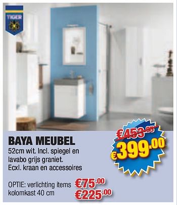 Promoties Baya meubel - Tiger - Geldig van 28/10/2010 tot 10/11/2010 bij Cevo Market