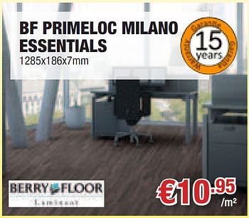 Promoties Bf primeloc milano essentials - Berry Floor - Geldig van 28/10/2010 tot 10/11/2010 bij Cevo Market