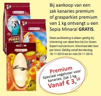 Promoties Gratis sepia mineral - Huismerk - Groen Expert - Geldig van 18/11/2010 tot 24/11/2010 bij Groen Expert