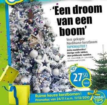 Promoties Vers gekapte nordmann-kerstboom - Huismerk - Aveve - Geldig van 24/11/2010 tot 11/12/2010 bij Aveve