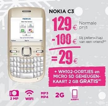 Promoties Nokia C3 - Nokia - Geldig van 24/11/2010 tot 15/12/2010 bij ALLO Telecom