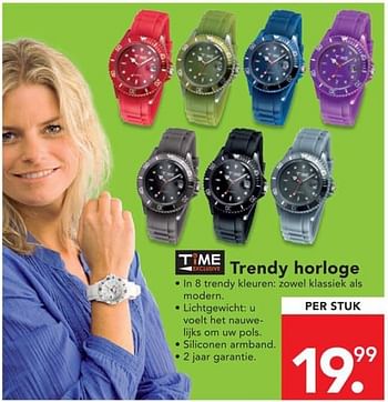 Promoties Trendy horloge - Huismerk - Blokker - Geldig van 29/11/2010 tot 31/12/2010 bij Blokker