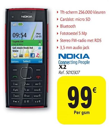 Promoties Gps en telefonie - Nokia - Geldig van 01/12/2010 tot 11/12/2010 bij Carrefour