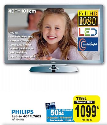 Promoties Led-tv  - Philips - Geldig van 01/12/2010 tot 11/12/2010 bij Carrefour
