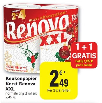 Promoties Keukenpapier kerst xxl - Renova - Geldig van 01/12/2010 tot 11/12/2010 bij Carrefour