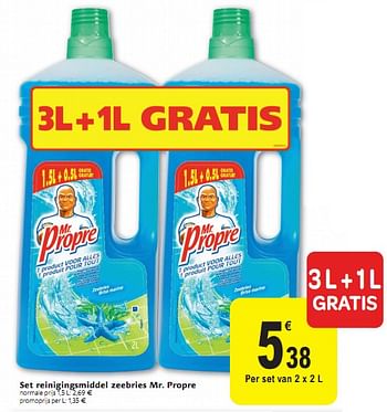 Promoties Set reinigingsmiddel zeebries - Mr. Propre - Geldig van 01/12/2010 tot 11/12/2010 bij Carrefour