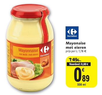Promoties Mayonaise met eieren - Huismerk - Carrefour  - Geldig van 01/12/2010 tot 11/12/2010 bij Carrefour