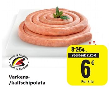 Promoties Varkens- -kalfschipolata - Beenhouwerij - Geldig van 01/12/2010 tot 11/12/2010 bij Carrefour